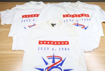 Lot Of (3) T-shirts-july 4, 1986 Liberty Weekend Size Small