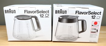 Pair Of Braun Flavor Select 12 Coffee Pot's