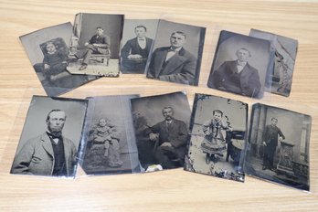 Lot Of Antique Tintype Victorian Photos Late 1800s Photographs