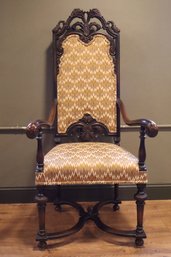 Baroque Walnut Wood High Chair Nineteenth Century