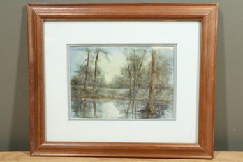 Framed Limited Edition Laser Color Copy Of Original Oil Painting Betsy Smith Near The Crossing