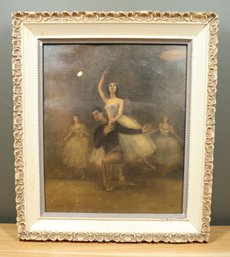 Vintage Framed Danse Romantique Print By Sophie Ornate Carved Frame