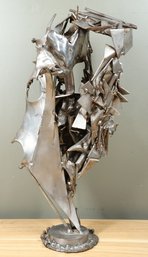 Albert Feraud Abstract Metal Sculpture Industrial Scrap Metal