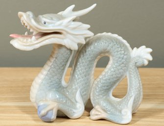 Vintage Japanese Signed Yoshimi K Porcelain Dragon Figurine