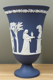 Wedgwood Midnight Blue Jasperware Vase Vintage