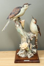 Giuseppe Armani Statue Figurines Two Birds On Branch With Flowers