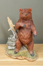 Andrea By Sadek Brown Bear By Andrea Ceramic Figurine Brown Grizzly Bear