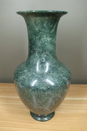 Large Solid Green Marble Vase Heavy Neoclassical