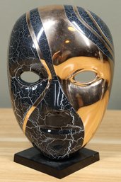 Von Laguerman Collection By Jime Venezuelan Sculpture Bronze Enamel Mask