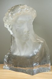 Large David Bust Lucite Sculpture