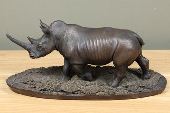 Heredities Kirkby Stephen Westmoreland England Cast Bronze Rhinoceros Figurine Sculpture