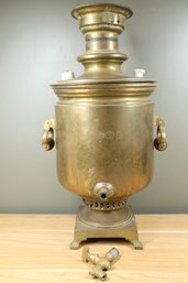 Large Antique Russian Brass Samovar Stamped 21' H