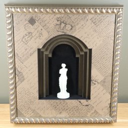 Shadowbox Of Roman Woman Bust Framed And Matted Vintage Artex Inc, Quebec Montreal