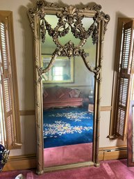 Antique French Ornate Gold Gilt Large Mirror