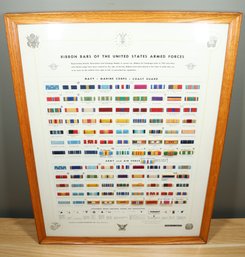 Ribbon Bars Of The United States Armed Forces Framed Hilborn-hamburger 1963