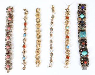 A Selection Of 6 Costume Jewelry Bracelets