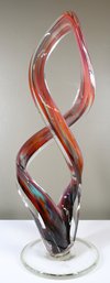 Large Signed John McDonald Hand-blown Art Glass Sculpture