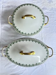 Two Old Abbey Limoges Casserole Dishes