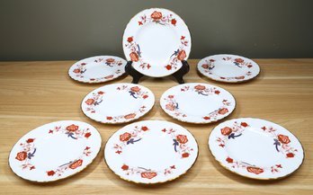 Set Of (8) Bali Royal Crown Derby Bone China Bread Plates Ely Chelsea