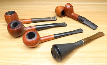 Lot Of (5) Tobacco Smoking Pipes Briar Vintage Tobacciana