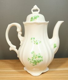 Royal Tara Shamrock Coffee Pot Porcelain Clovers Clover