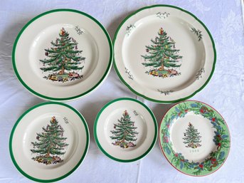 Spode Christmas Tree Set Of Plates