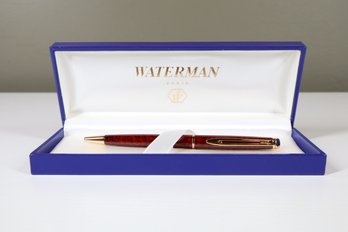 Waterman Exclusive Ballpoint Pen Gold Trim Cognac