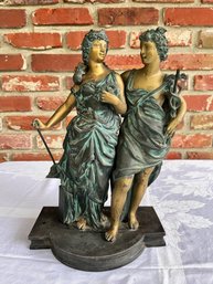 19th Century French Bronze Sculpture Signed Rancoulet Couple