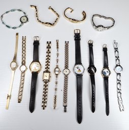 Lot Of (14) Vintage Costume Jewelry Watches Mickey Mouse