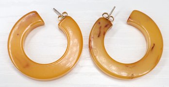 Vintage Bakelite Hoop Earrings Jewelry