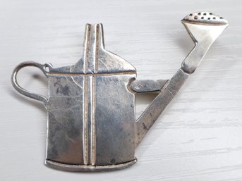 Pat Areias Sterling Silver Watering Can Brooch / Pin 925