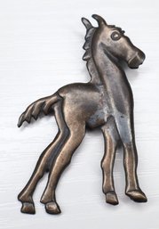 Sterling Silver Horse Foal Brooch / Pin Vintage 925