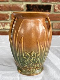 McCoy Vase Pink To Teal Leaves 1930's