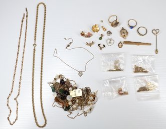 Lot Of Gold-filled Jewelry - Necklaces, Rings