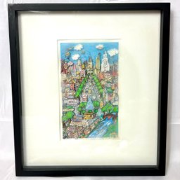 Signed Charles Fazzino 3-D Construction Silkscreen Serigraph Pop Art Framed 'Philly By Day'