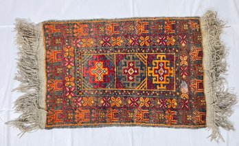 Tribal Vintage Traditional Oriental Geometric Area Rug Hand-knotted Wool 36' X 17.5'