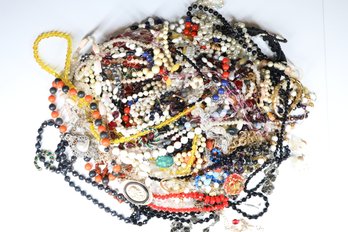 Lot Of Costume Jewelry - Necklaces, Watches, Earrings, Bracelets, Brooches