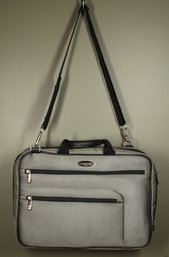 Samsonite Padded Case Messenger Bag For 17.3 Inch Laptop Gray Sling Shoulder Bag