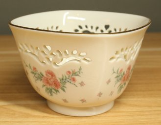 Lenox Petite Rose Trinket Bowl Porcelain Painted Roses