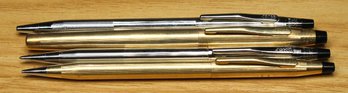 Lot Of (4) Cross Brand Metal Ballpoint Pens