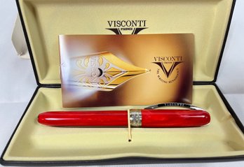 Visconti Firenze Ball Point Collectors Pen In Box Red