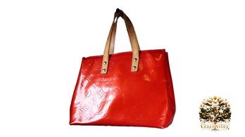 Louis Vuitton Monogram Vernis Reade Womens Handbag Rouge