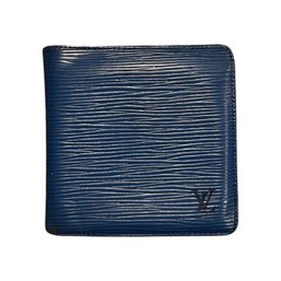 Authentic Louis Vuitton Epi Portefeuille Marco Wallet Purse Blue