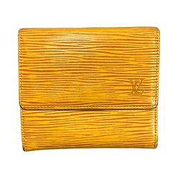 Louis Vuitton Womens Epi Leather Elise Wallet Yellow Authentic LV Purse