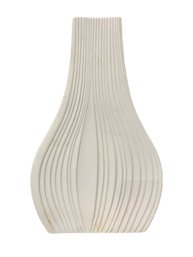 Naaman Art Line - White Onion Vase Modernist Porcelain