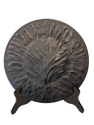 Lalique Black Tree Of Life 11' Plate With Stand