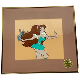RARE Don Bluth Authentic Hand Painted Animation Cel 'Space Ace' Kimberly Framed W/ Seal Dragon's Lair
