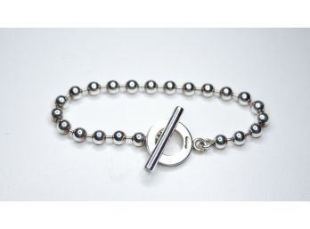 Gucci Silver 925 Toggle Closure Ball Beads Bracelet Jewelry Accessories Unisex