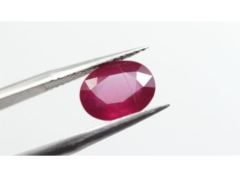 RUBY 3.558CT 10MM X 8MM X 5MM OVAL CUT LOOSE GEMSTONE NATURAL JEWELRY MAKING