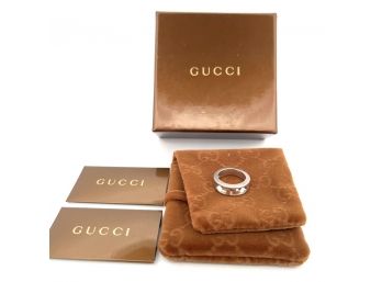 GUCCI UNISEX RING 925 STERLING SILVER COMES WITH BOX AND PAPERS AUTHENTIC
